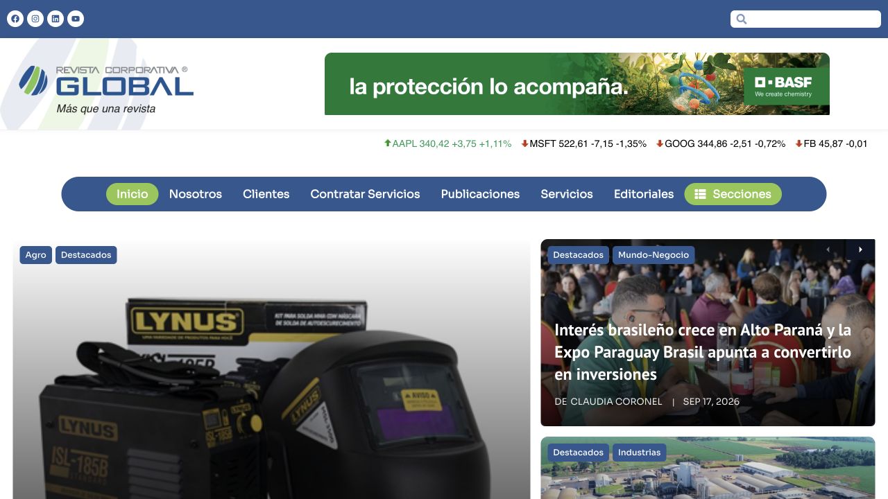 Public website capture — CorporativaGlobal