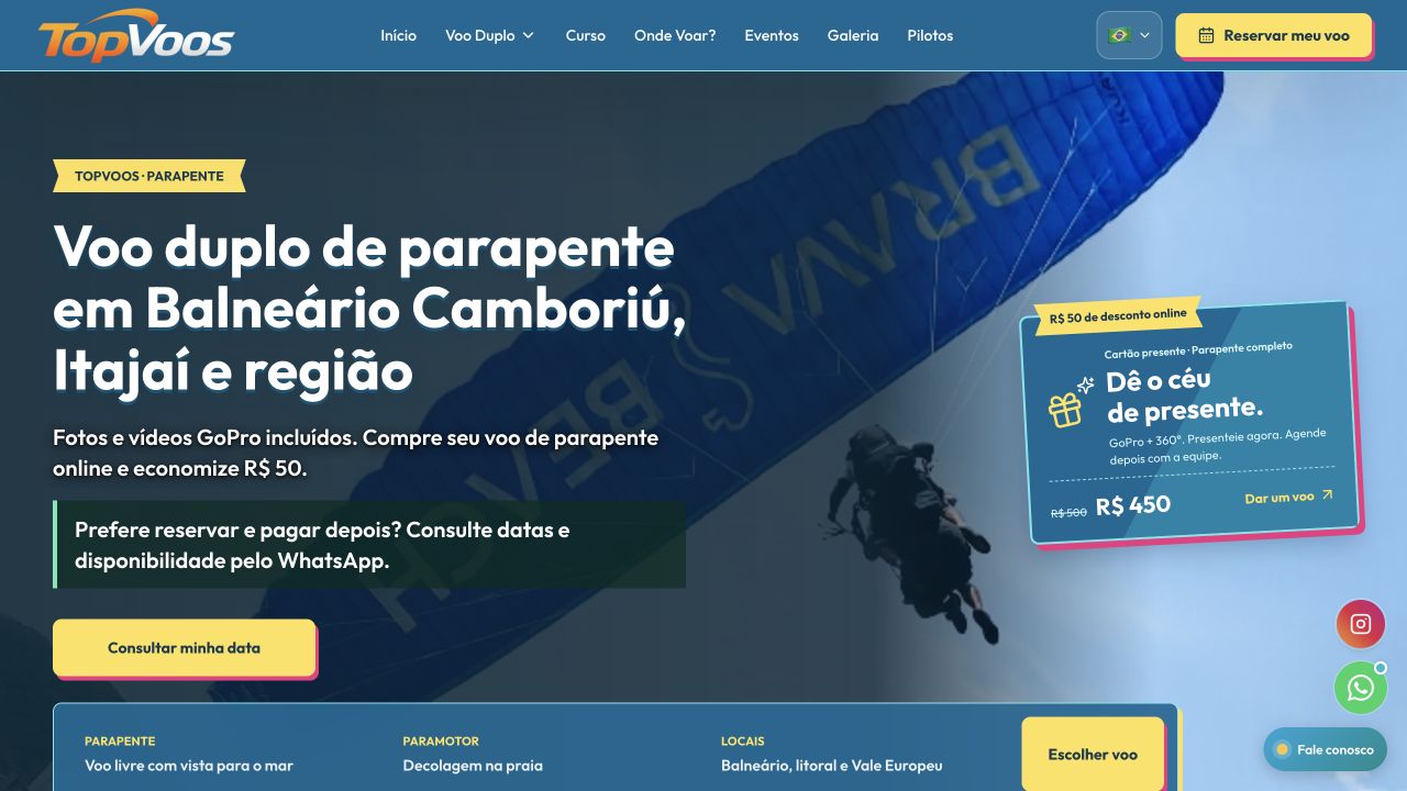 Public website capture — TopVoos